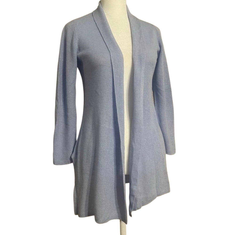 Eileen Fisher Blue Cardigan long Laine Blend‎ Sweater